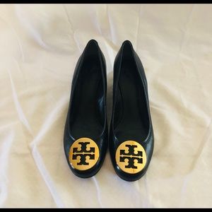 Tory Burch Black Wedges